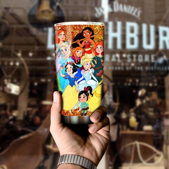 Magical Princess Tumbler With Glitter Finish - Insulated Travel Cup For Kids & Fans - Image 4