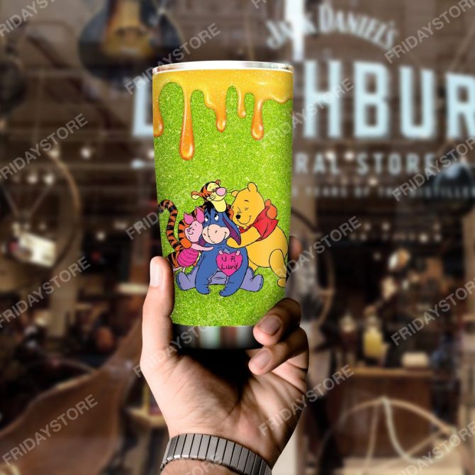 Colorful Glitter Travel Tumbler With Cute Bear Design - Insulated & Spill-Proof Mug - Image 4