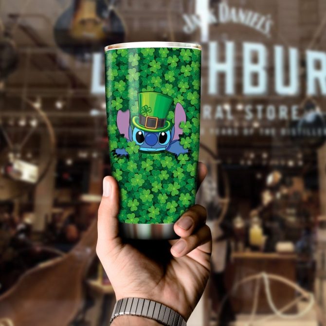 St. Patrick'S Day Tumbler - Fun Green Clover Design - Insulated Travel Mug 20Oz - Image 4