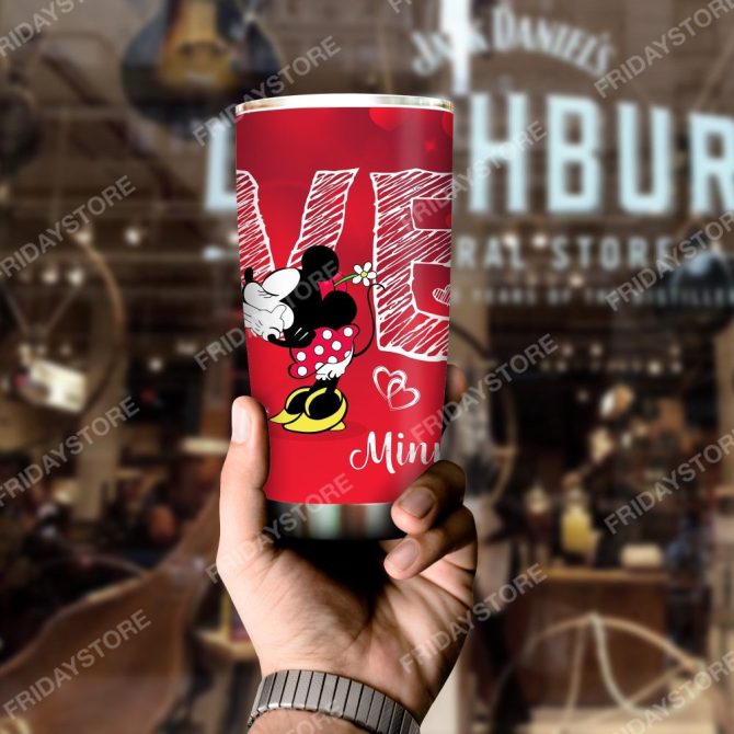 Tumbler Smack Mickey Mouse Couple Tumbler Cup Cute Mickey Mouse Travel Mug - Image 4