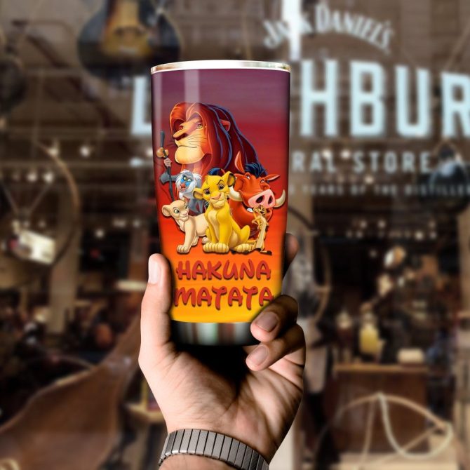 Colorful Lion King Tumbler Set - Hakuna Matata & Scar Design - Perfect Gift For Fans - Image 5