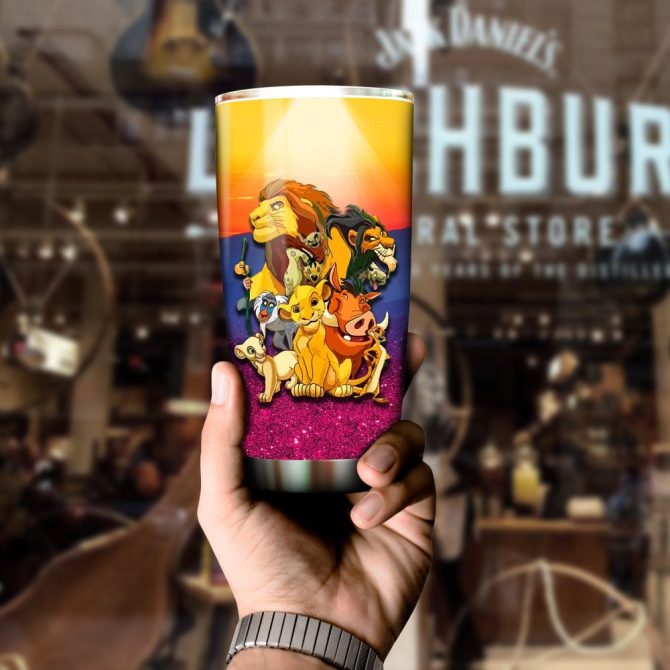 Lion King Fan Tumbler - Just A Girl Who Loves Lion King - Colorful Glitter Design - Image 4