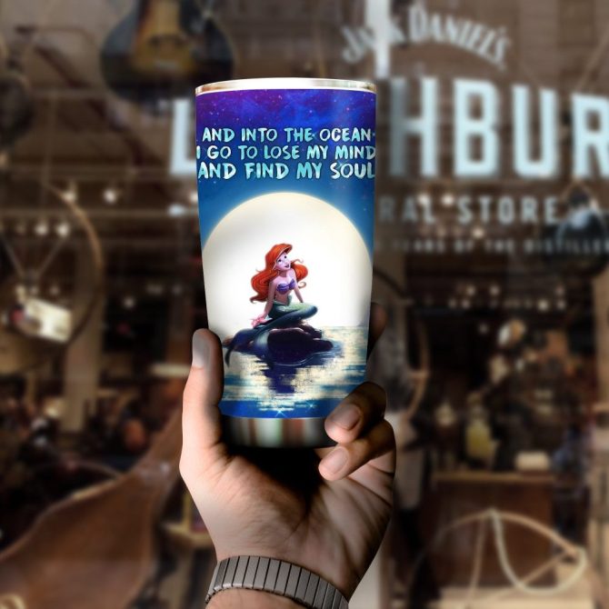 Magical Ocean Mermaid Tumbler - Insulated Travel Mug With Inspirational Quote - Image 4