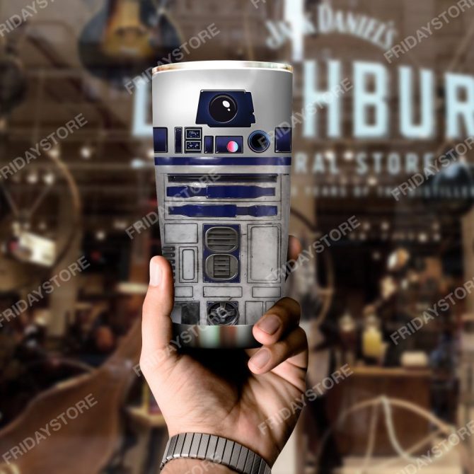 Galaxy Droid Stainless Steel Tumbler With Lid - 20Oz Insulated Travel Mug For Sci-Fi Fans - Image 4