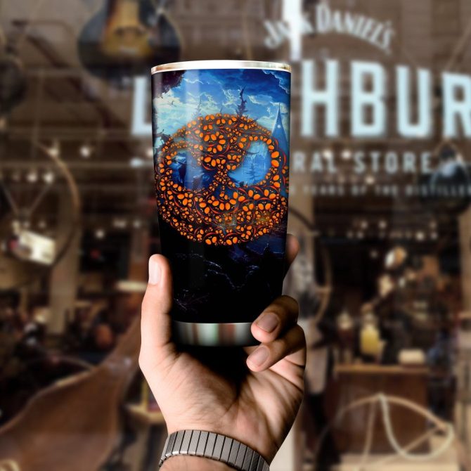 Spooky Pumpkin Stainless Steel Tumbler - Insulated Travel Mug With Lid For Hot & Cold Drinks - Image 4