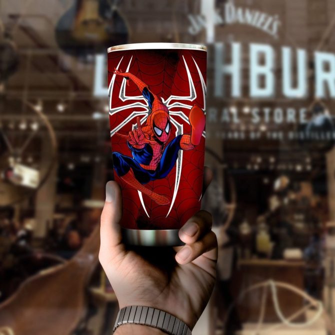 Spider Hero Insulated Tumbler With Lid - 20Oz Stainless Steel Travel Mug For Hot & Cold Drinks - Image 5