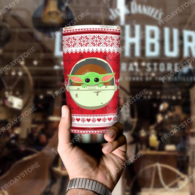 Baby Alien Holiday Tumbler - Insulated Stainless Steel Travel Mug With Lid - Perfect Gift! - Image 5