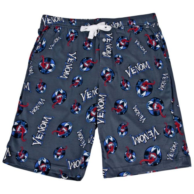 Men'S Marvel Venom Graphic Lounge Shorts - Cool, Comfy, & Stylish Sleepwear