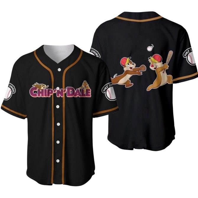 Chip 'N Dale Baseball Jersey - Fun Cartoon Sports Apparel For Fans