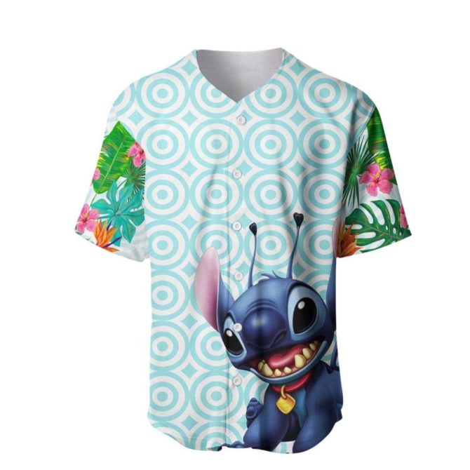 Vibrant Alien Character Baseball Jersey - Tropical Fun & Style For Fans!