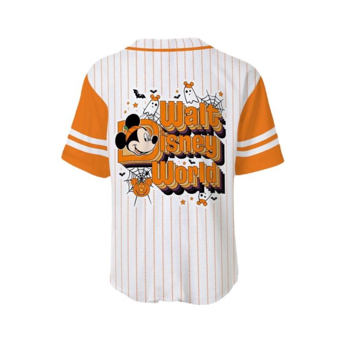 Disney Halloween Baseball Jersey – Mickey Mouse & Ghosts – Men'S Apparel - Image 3
