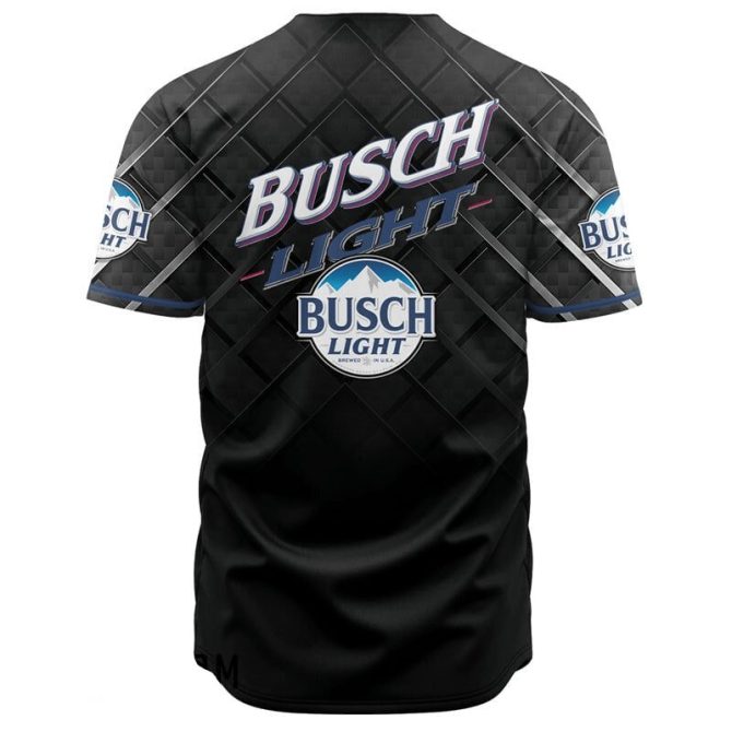 Busch Light Baseball Jersey – Stylish Black/Blue Design, Perfect For Fans & Casual Wear! - Image 3