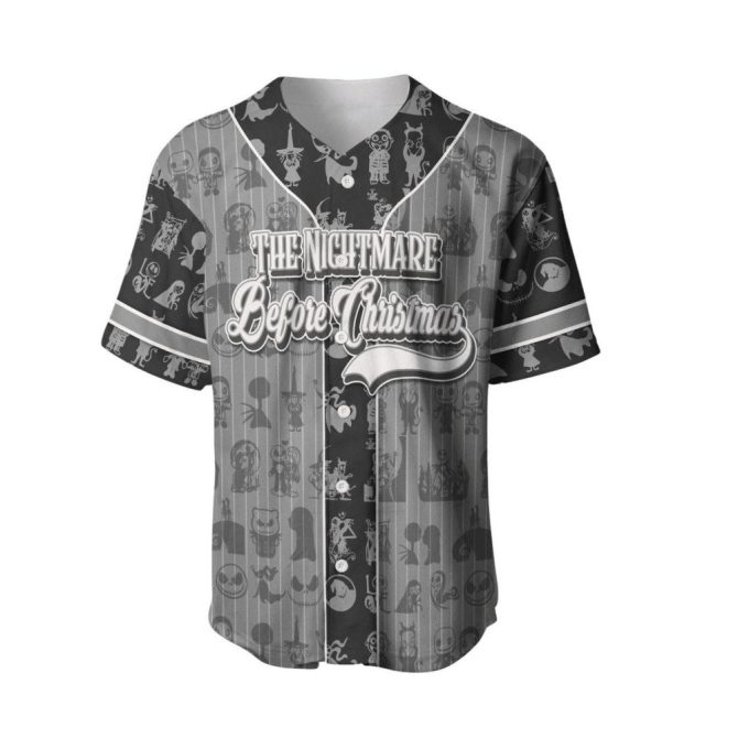 Nightmare Before Christmas Baseball Jersey – Unique Fan Apparel Gift - Image 2