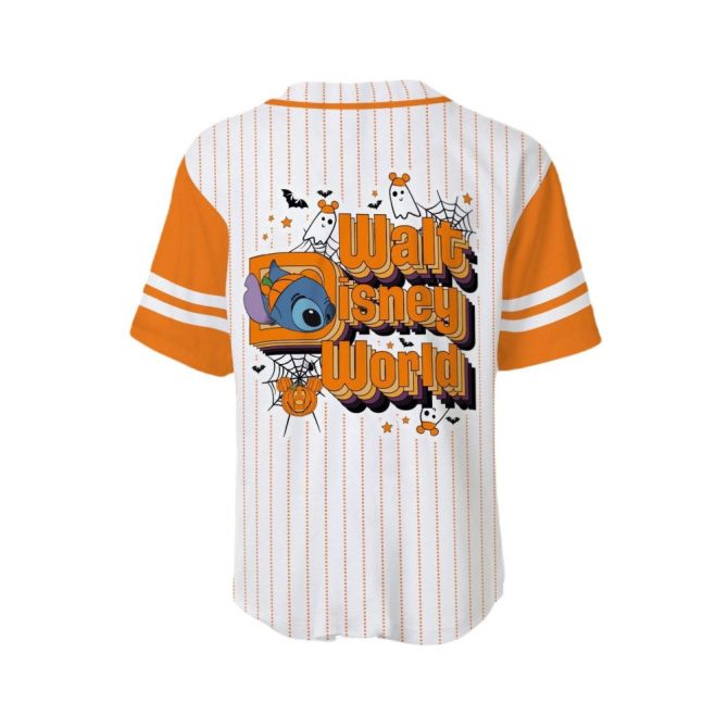 Disney Halloween Baseball Jersey – Fun Stitch & Ghosts Design For Fans - Image 3