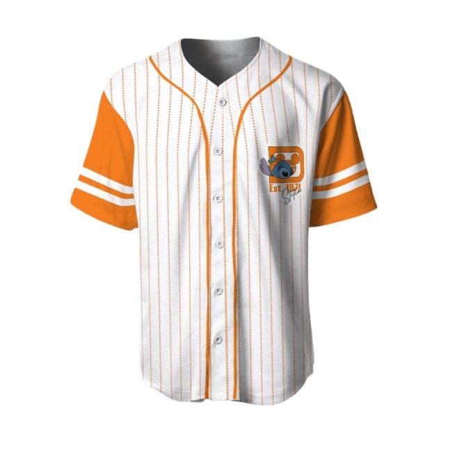 Disney Halloween Baseball Jersey – Fun Stitch & Ghosts Design For Fans - Image 2