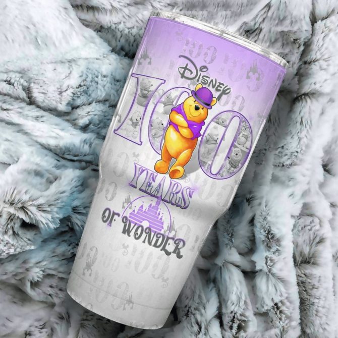 Disney 100 Years Of Wonder Tumbler - Winnie The Pooh Stainless Steel Travel Mug - Image 3