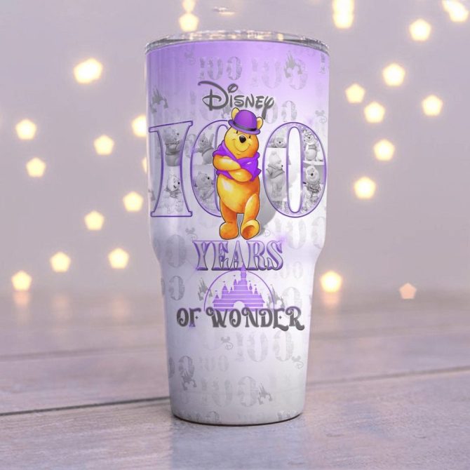 Disney 100 Years Of Wonder Tumbler - Winnie The Pooh Stainless Steel Travel Mug - Image 4