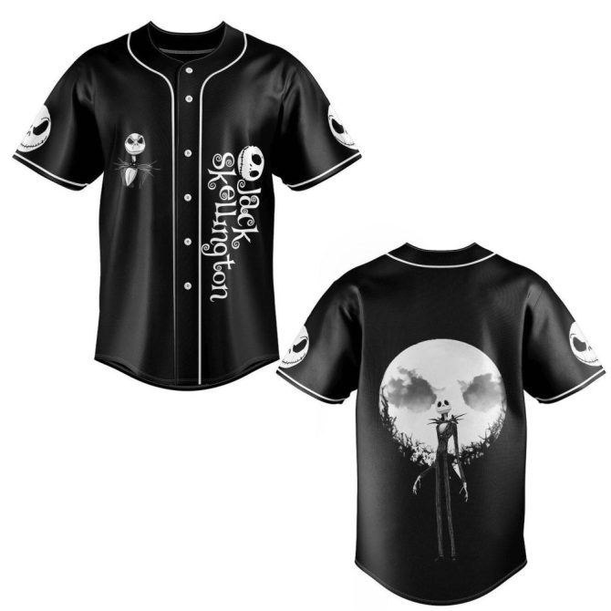 Jack Skellington Baseball Jersey - Unique Gift For Nightmare Before Christmas Fans!