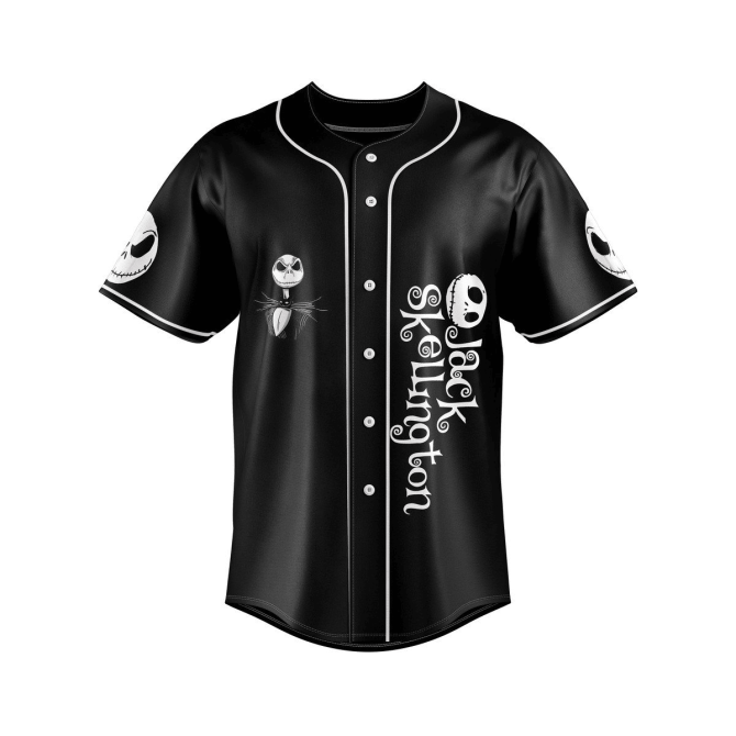 Jack Skellington Baseball Jersey - Unique Gift For Nightmare Before Christmas Fans! - Image 2