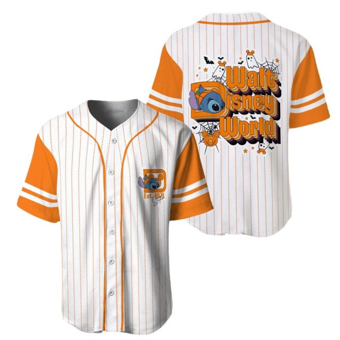 Disney Halloween Baseball Jersey – Fun Stitch & Ghosts Design For Fans