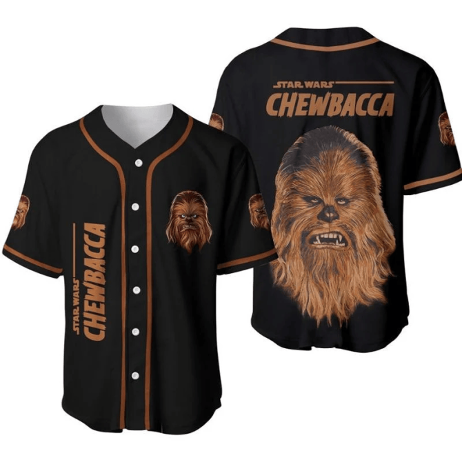 Star Wars Chewbacca Jersey - Officially Licensed Baseball Style Shirt For Fans