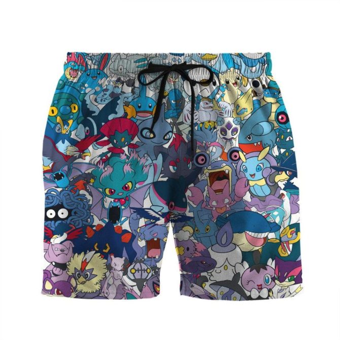 Vibrant Cartoon Character Swim Shorts - Fun & Stylish Beachwear For Summer