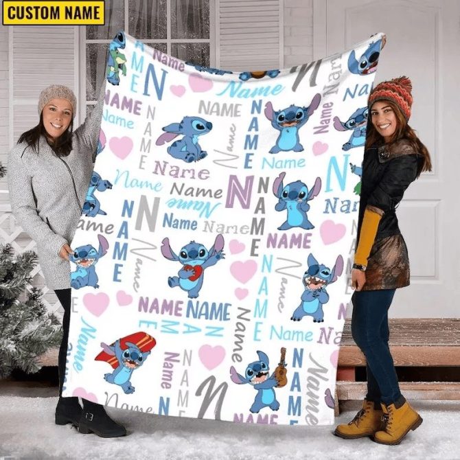 Custom Name Personalized Cartoon Character Blanket - Cozy Gift For Kids & Fans