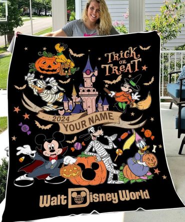 Custom Disney Halloween Blanket 2024 - Personalized Trick Or Treat Magic