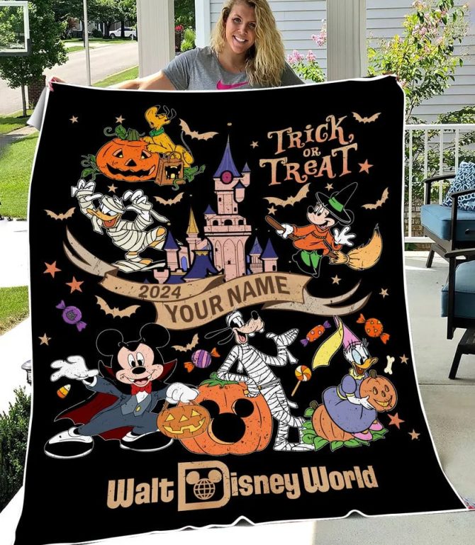 Custom Disney Halloween Blanket 2024 - Personalized Trick Or Treat Magic