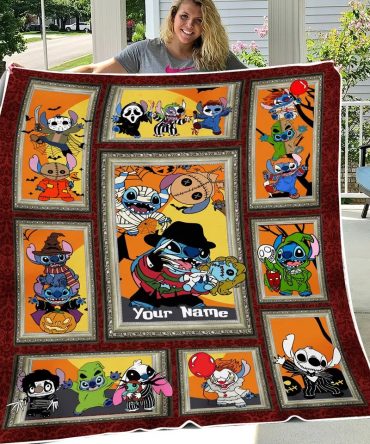 Custom Halloween Cartoon Character Blanket – Personalized Spooky Cozy Throw
