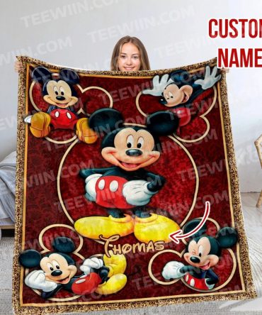 Custom Name Mickey Mouse Blanket – Cozy, Personalized Gift For Disney Fans!