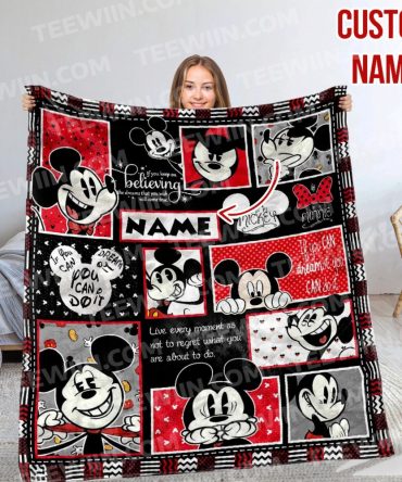 Custom Name Mickey Mouse Blanket – Cozy, Personalized Gift For Disney Fans
