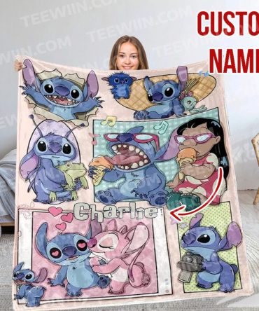 Custom Name Cozy Cartoon Blanket - Perfect Gift For Kids & Fans!