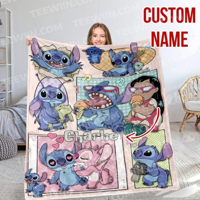 Custom Name Cozy Cartoon Blanket - Perfect Gift For Kids & Fans!