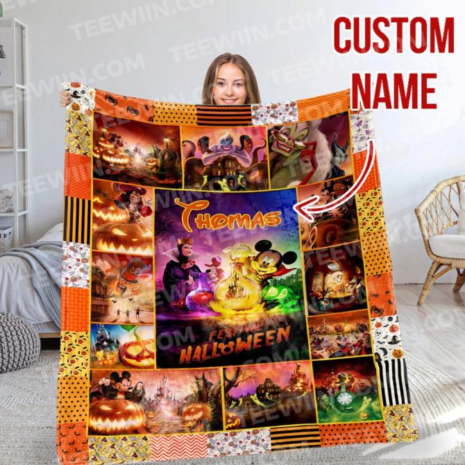 Custom Halloween Disney Blanket – Personalized Gift For Cozy Nights
