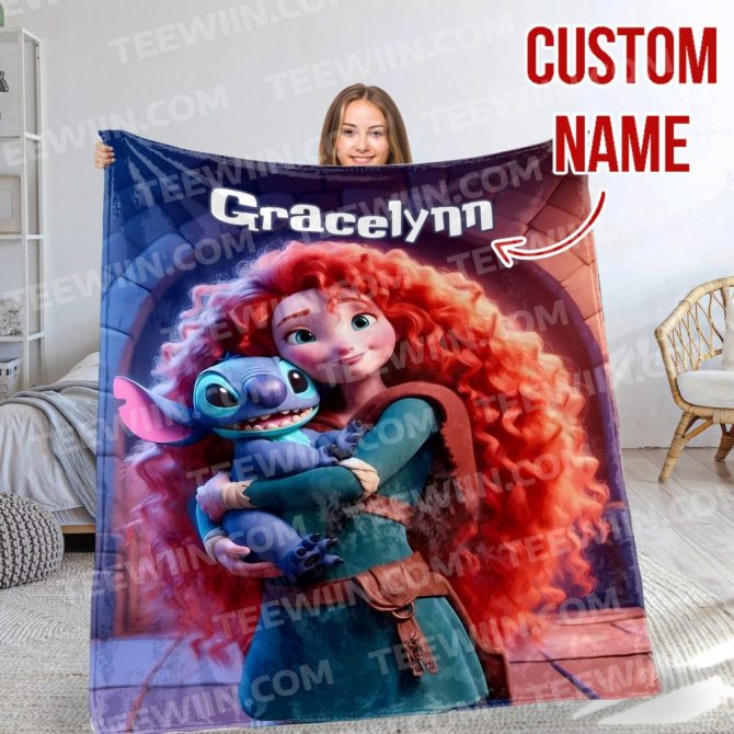 Custom Name Personalized Cartoon Blanket - Cozy Gift For Kids & Fans