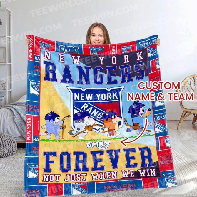 Custom New York Rangers Blanket - Personalized Name & Team Design - Perfect Gift!