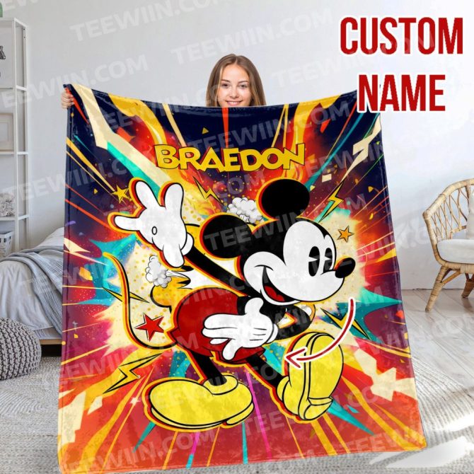 Customizable Cartoon Character Blanket – Add Your Name For A Unique Gift!
