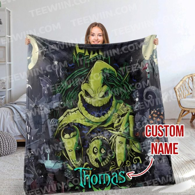 Custom Name Nightmare-Themed Blanket - Perfect Gift For Fans, Cozy & Personalized!