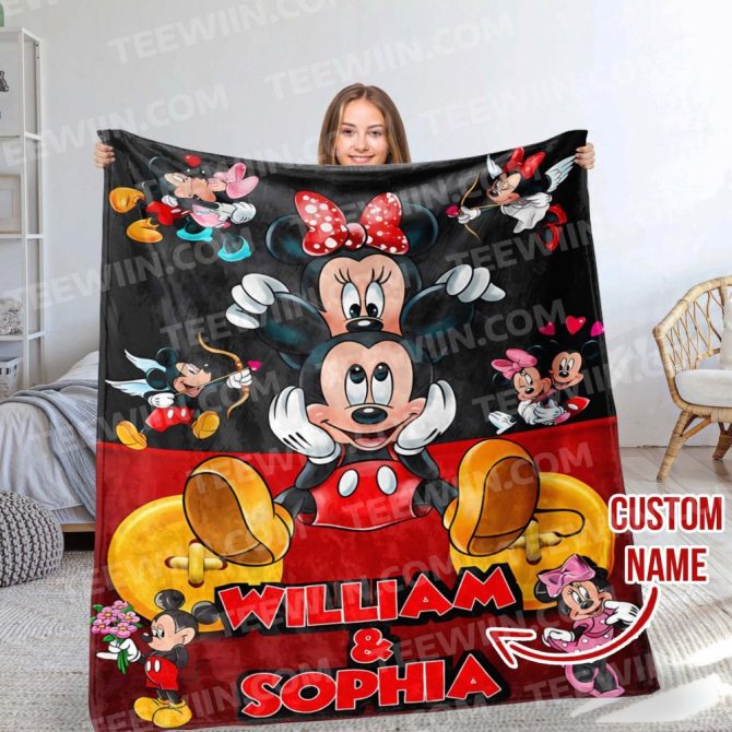 Personalized Mickey Mouse Blanket, Custom Name Mickey Mouse Blanket, Disneyland Gift Blanket, Mickey Gifts