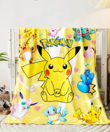 Cozy Pokémon Pikachu Fleece Blanket - Vibrant Design For Kids & Fans - Soft, Warm & Fun!