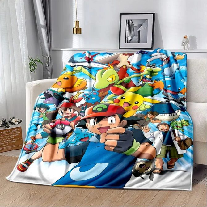 Cozy Anime Character Fleece Blanket - Vibrant, Soft & Perfect For Fans - 50X60 Inches