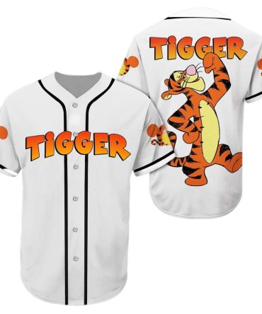 Tigger Baseball Jersey – Fun Cartoon Character Design, Unisex Sports Top