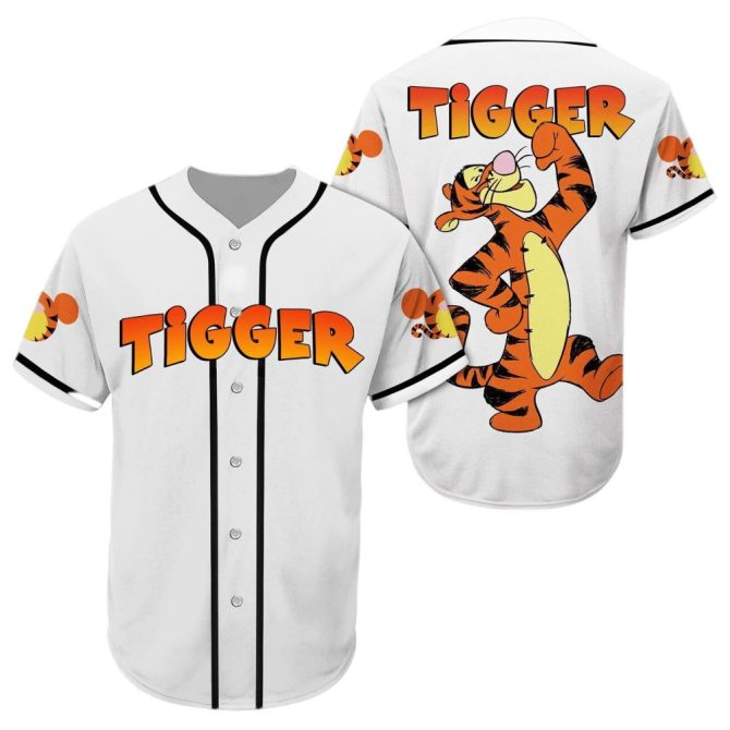 Tigger Baseball Jersey – Fun Cartoon Character Design, Unisex Sports Top