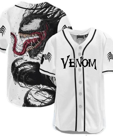 Venom Baseball Jersey – Bold Graphic Design For Marvel Fans – Unisex Sportswear Tee