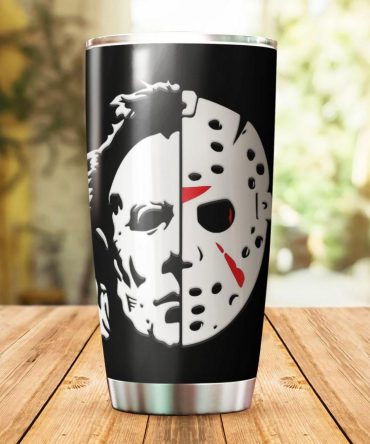 Double Horror Tumbler - Insulated Stainless Steel Mug For Halloween Fans