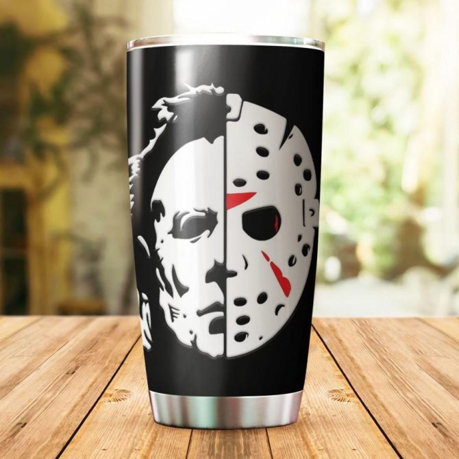 Double Horror Tumbler - Insulated Stainless Steel Mug For Halloween Fans