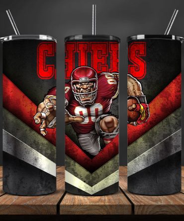 Chiefs Football Tumbler - Custom Football Tumbler - Durable Insulated Cup With Bold Graphic Design - Perfect Gift For Fans