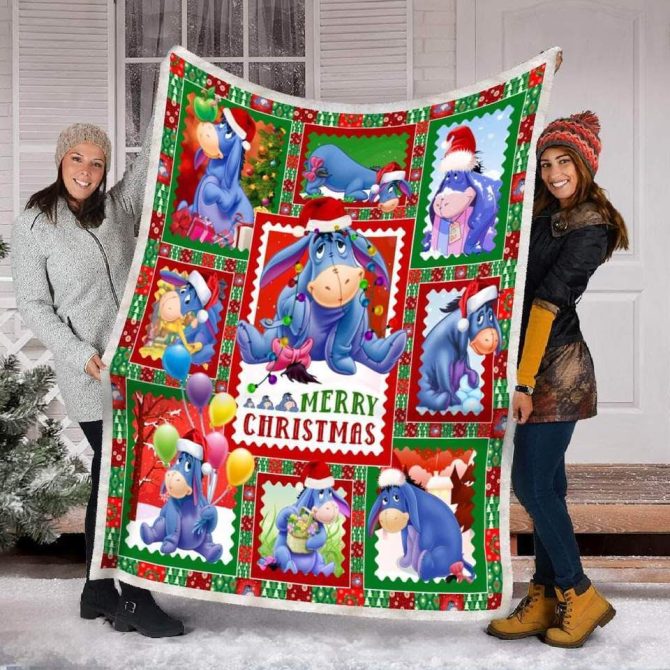 Cozy Christmas Eeyore Blanket - Festive Comfort For Kids, Perfect Holiday Gift! - Image 2