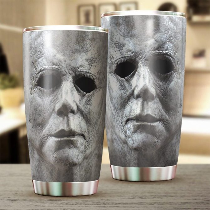Chilling Horror Movie Mask Tumbler – Stainless Steel, 20Oz – Perfect Gift For Fans